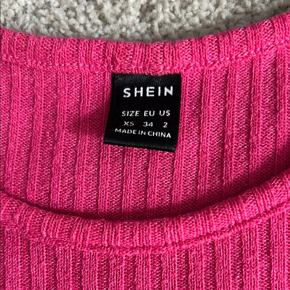 Pink Sleeveless Ribbed Top - Picture 2 of 2